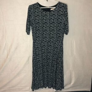 Ann Taylor Loft Blue Paisley Dress Medium